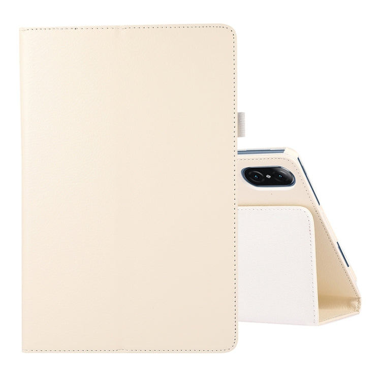 For Honor Tablet V7 Pro Litchi Texture Solid Color Horizontal Flip Leather Case with Holder & Pen Slot