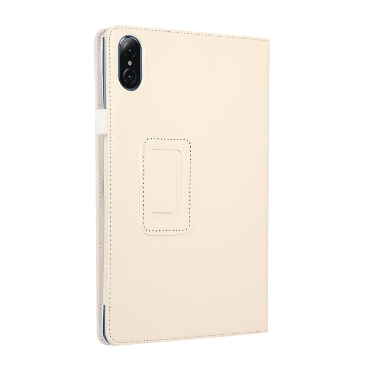 For Honor Tablet V7 Pro Litchi Texture Solid Color Horizontal Flip Leather Case with Holder & Pen Slot