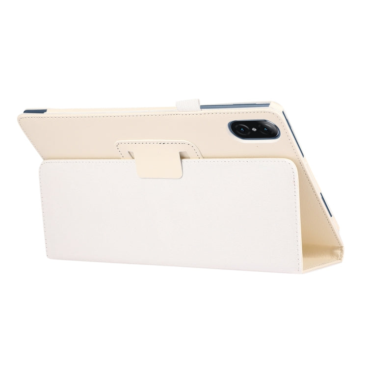 For Honor Tablet V7 Pro Litchi Texture Solid Color Horizontal Flip Leather Case with Holder & Pen Slot
