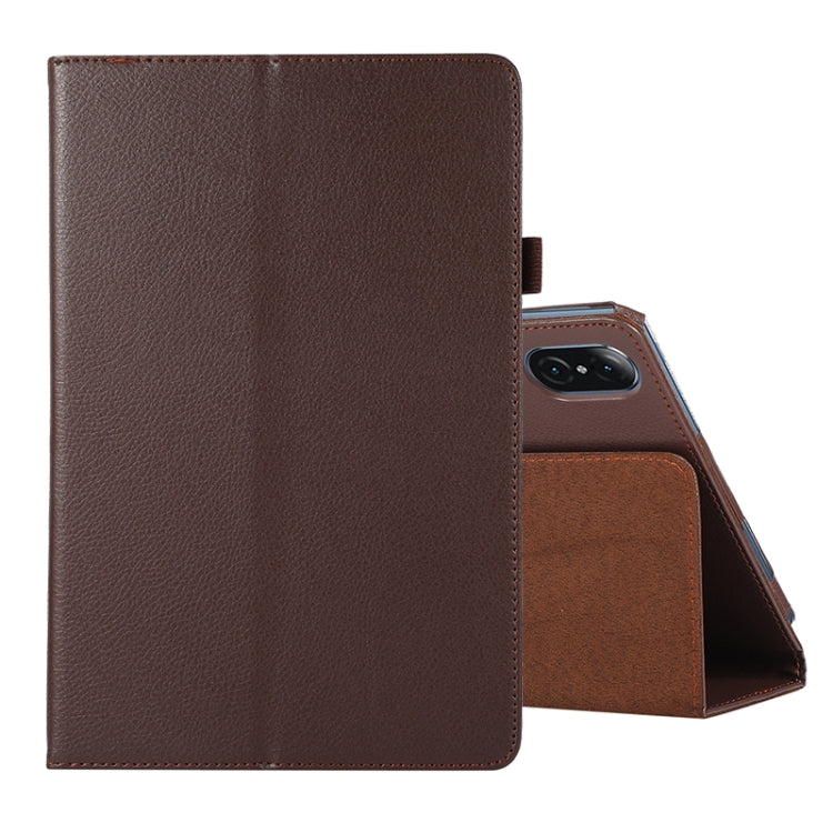 For Honor Tablet V7 Pro Litchi Texture Solid Color Horizontal Flip Leather Case with Holder & Pen Slot