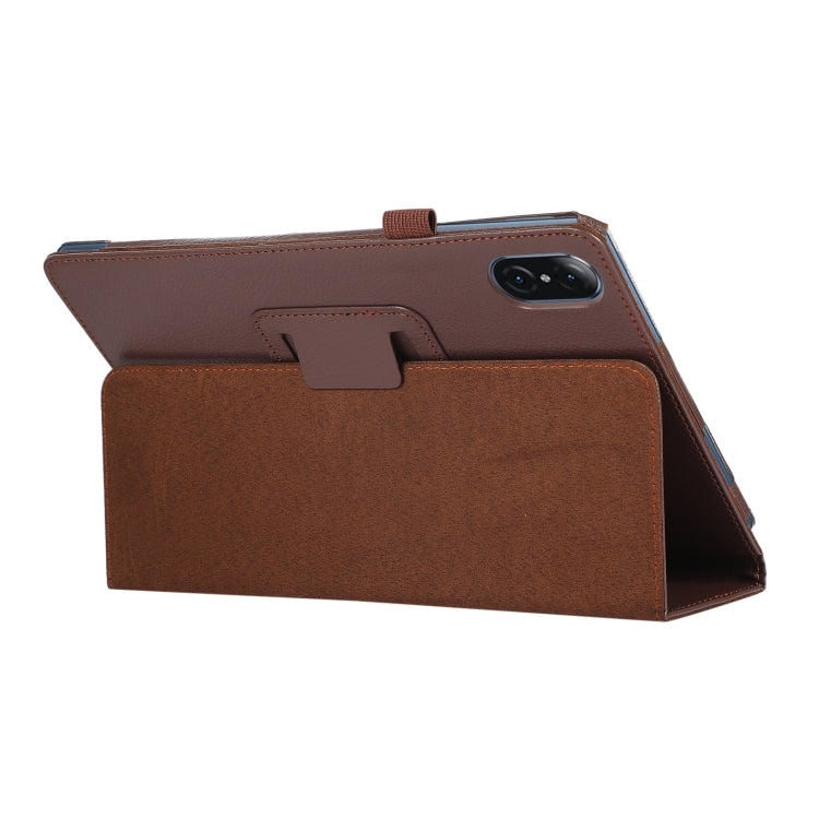 For Honor Tablet V7 Pro Litchi Texture Solid Color Horizontal Flip Leather Case with Holder & Pen Slot