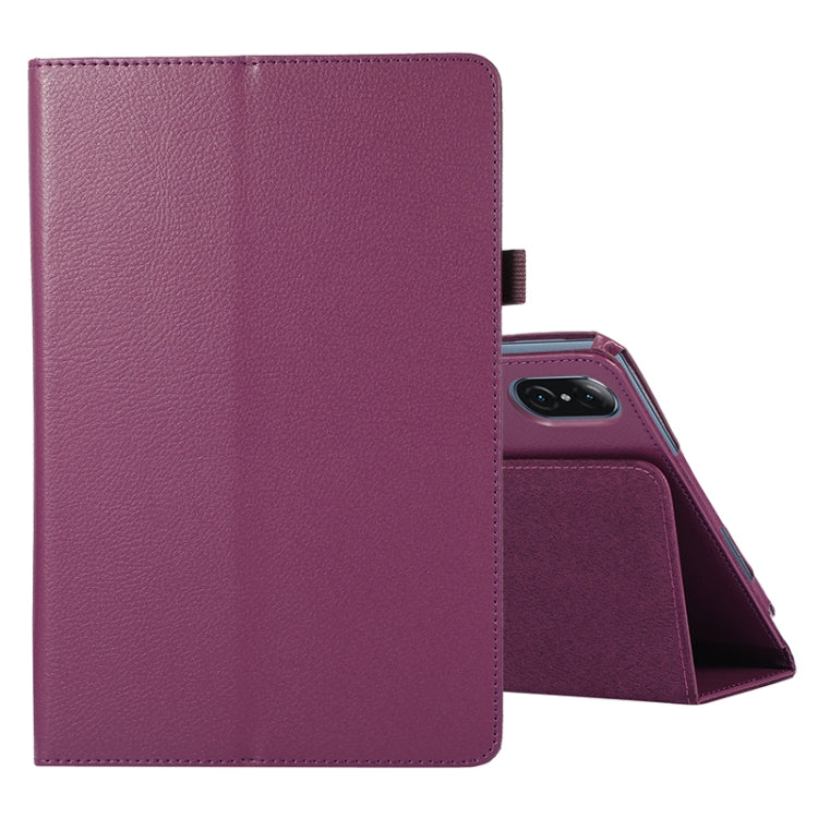 For Honor Tablet V7 Pro Litchi Texture Solid Color Horizontal Flip Leather Case with Holder & Pen Slot