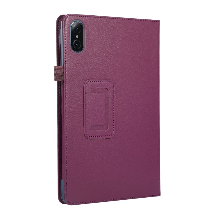 For Honor Tablet V7 Pro Litchi Texture Solid Color Horizontal Flip Leather Case with Holder & Pen Slot