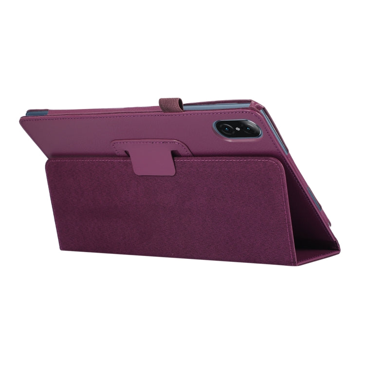 For Honor Tablet V7 Pro Litchi Texture Solid Color Horizontal Flip Leather Case with Holder & Pen Slot