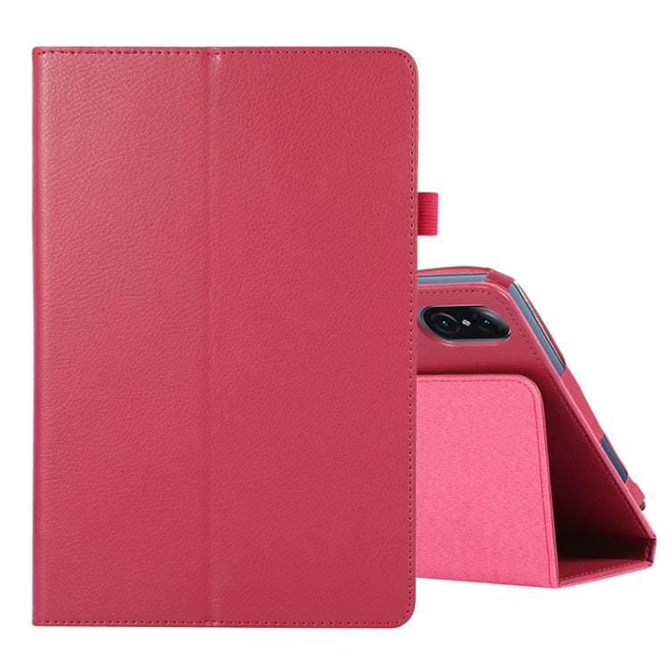 For Honor Tablet V7 Pro Litchi Texture Solid Color Horizontal Flip Leather Case with Holder & Pen Slot