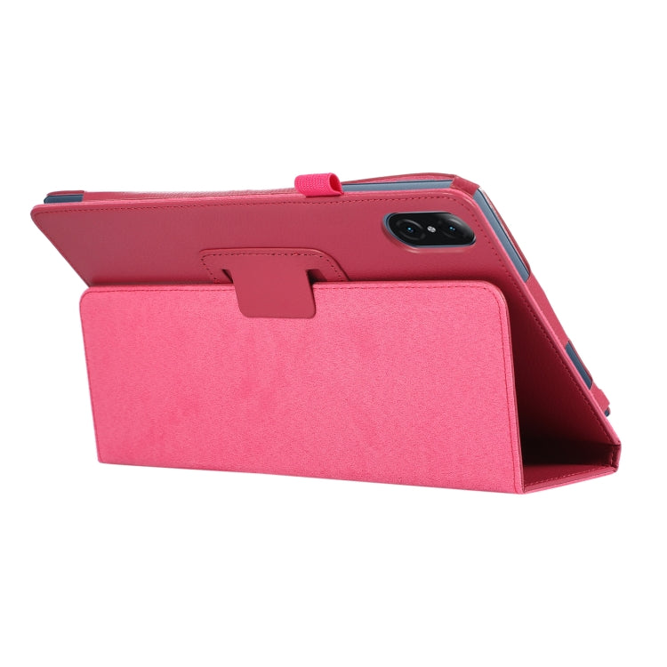 For Honor Tablet V7 Pro Litchi Texture Solid Color Horizontal Flip Leather Case with Holder & Pen Slot