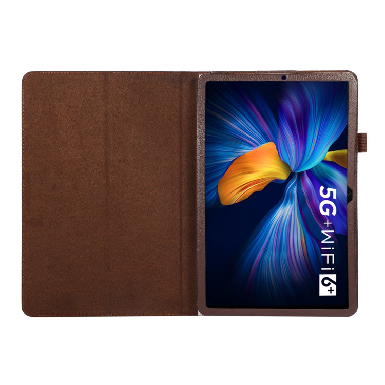 For Honor Tablet V7 Pro Litchi Texture Solid Color Horizontal Flip Leather Case with Holder & Pen Slot