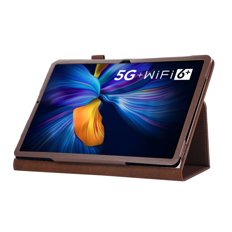 For Honor Tablet V7 Pro Litchi Texture Solid Color Horizontal Flip Leather Case with Holder & Pen Slot
