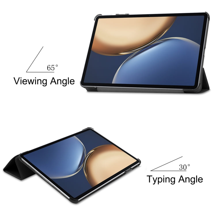 For Honor Tablet V7 Pro Custer Texture Horizontal Flip Leather Case with Three-folding Holder & Sleep / Wake-up Function