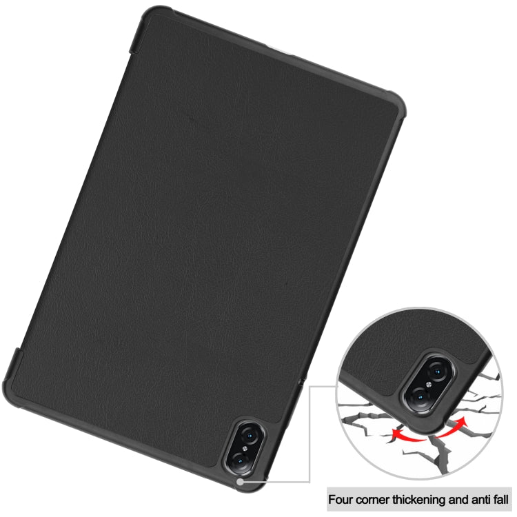 For Honor Tablet V7 Pro Custer Texture Horizontal Flip Leather Case with Three-folding Holder & Sleep / Wake-up Function