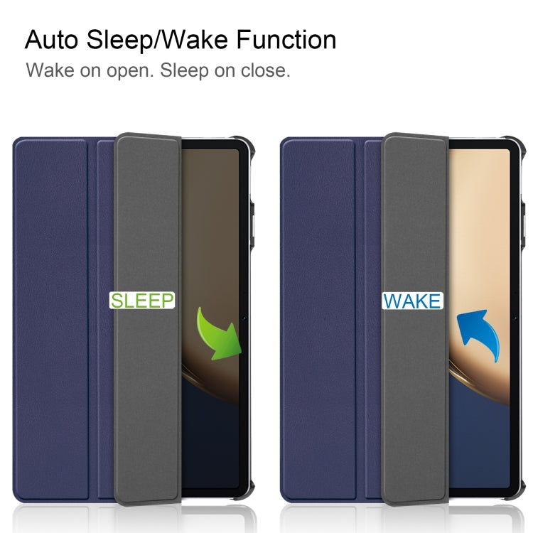For Honor Tablet V7 Pro Custer Texture Horizontal Flip Leather Case with Three-folding Holder & Sleep / Wake-up Function