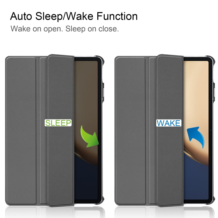 For Honor Tablet V7 Pro Custer Texture Horizontal Flip Leather Case with Three-folding Holder & Sleep / Wake-up Function