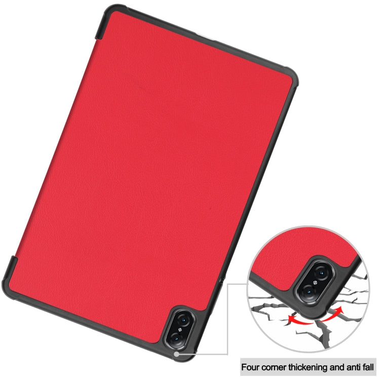 For Honor Tablet V7 Pro Custer Texture Horizontal Flip Leather Case with Three-folding Holder & Sleep / Wake-up Function