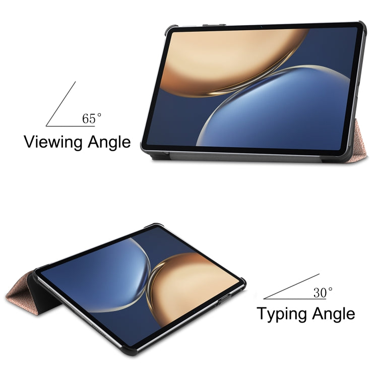 For Honor Tablet V7 Pro Custer Texture Horizontal Flip Leather Case with Three-folding Holder & Sleep / Wake-up Function