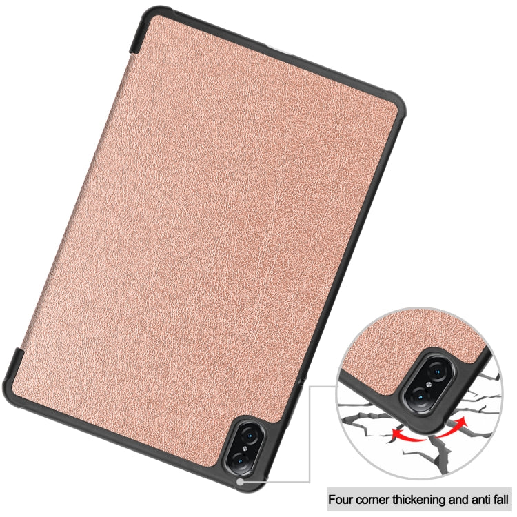 For Honor Tablet V7 Pro Custer Texture Horizontal Flip Leather Case with Three-folding Holder & Sleep / Wake-up Function