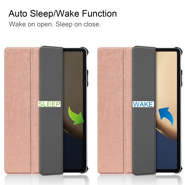 For Honor Tablet V7 Pro Custer Texture Horizontal Flip Leather Case with Three-folding Holder & Sleep / Wake-up Function