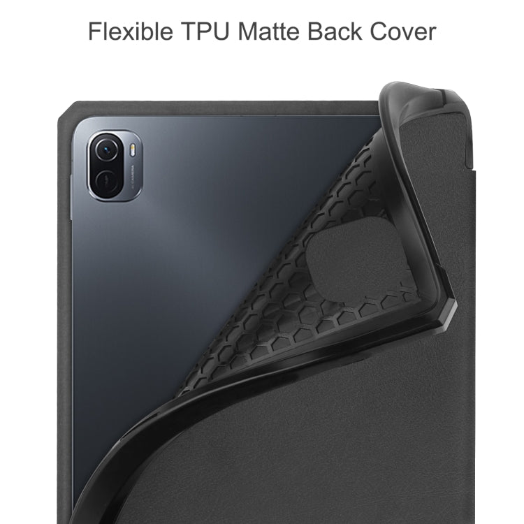 For Xiaomi Pad 5 / 5 Pro Custer Texture Horizontal Flip Leather Case with Three-folding Holder & Sleep / Wake-up Function