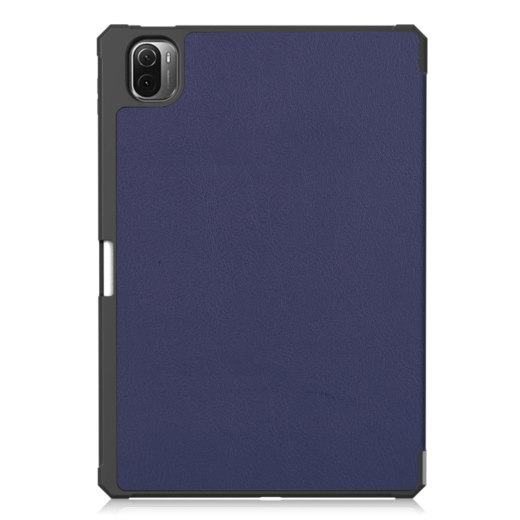 For Xiaomi Pad 5 / 5 Pro Custer Texture Horizontal Flip Leather Case with Three-folding Holder & Sleep / Wake-up Function