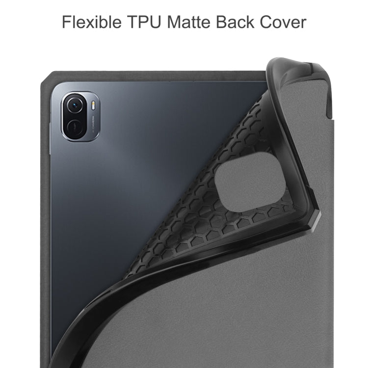 For Xiaomi Pad 5 / 5 Pro Custer Texture Horizontal Flip Leather Case with Three-folding Holder & Sleep / Wake-up Function