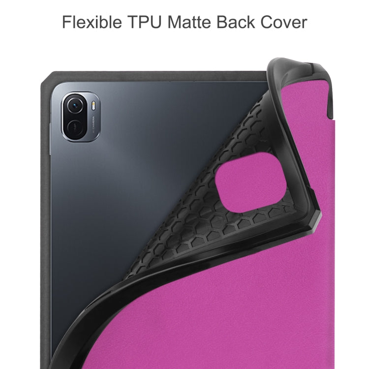 For Xiaomi Pad 5 / 5 Pro Custer Texture Horizontal Flip Leather Case with Three-folding Holder & Sleep / Wake-up Function