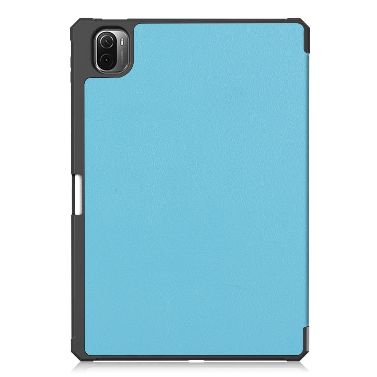 For Xiaomi Pad 5 / 5 Pro Custer Texture Horizontal Flip Leather Case with Three-folding Holder & Sleep / Wake-up Function