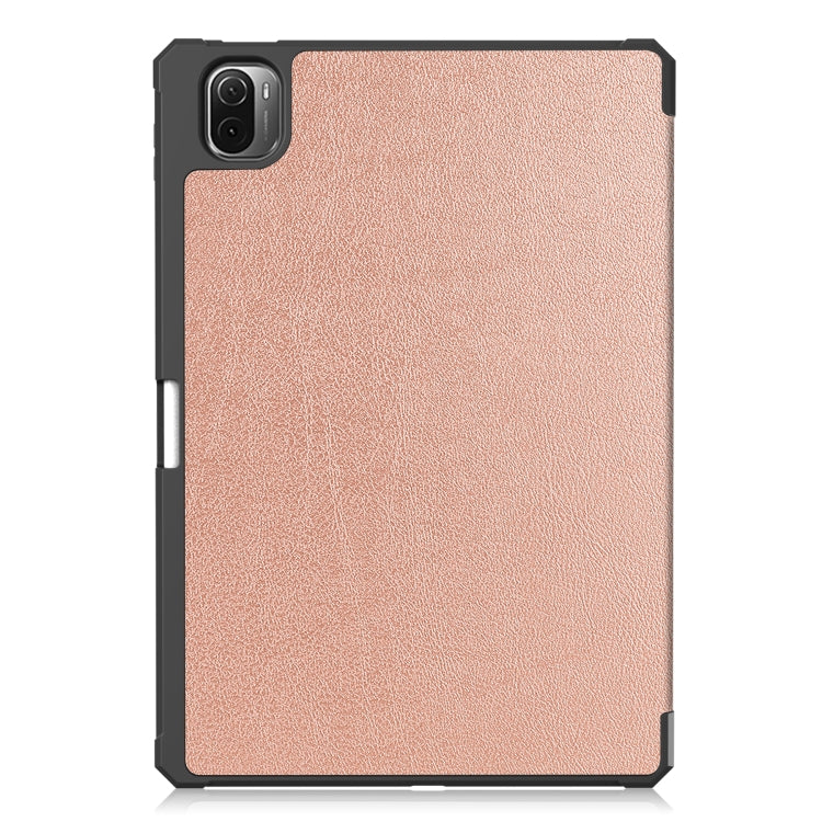 For Xiaomi Pad 5 / 5 Pro Custer Texture Horizontal Flip Leather Case with Three-folding Holder & Sleep / Wake-up Function