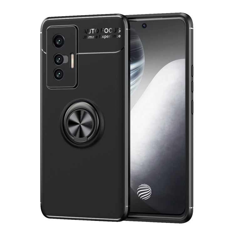 For vivo X70 Metal Ring Holder 360 Degree Rotating TPU Case