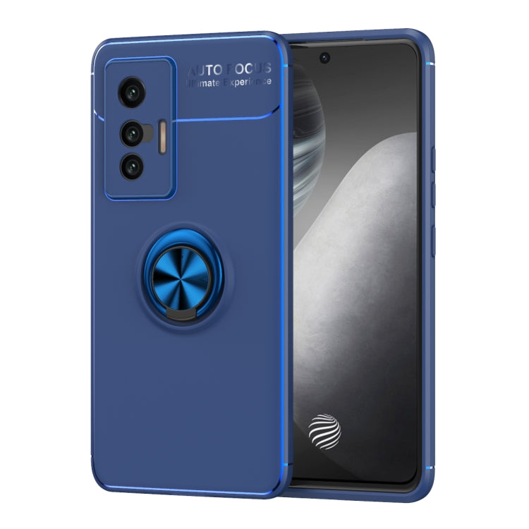 For vivo X70 Metal Ring Holder 360 Degree Rotating TPU Case