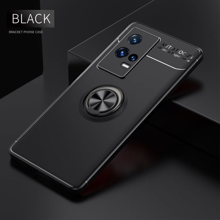 For vivo iQOO 8 Metal Ring Holder 360 Degree Rotating TPU Case