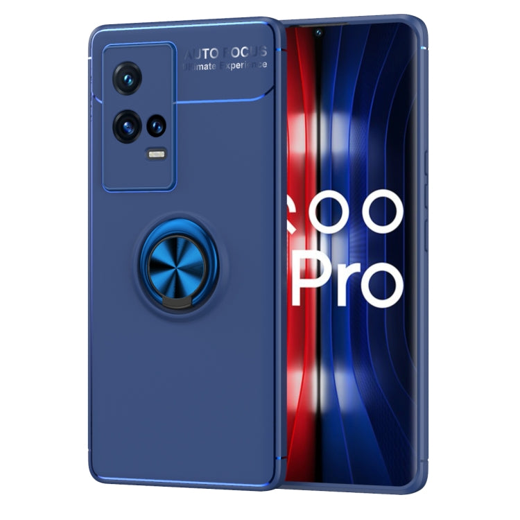 For vivo iQOO 8 Pro Metal Ring Holder 360 Degree Rotating TPU Case