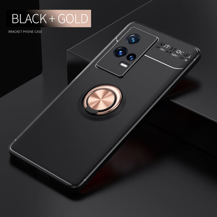 For vivo iQOO 8 Pro Metal Ring Holder 360 Degree Rotating TPU Case