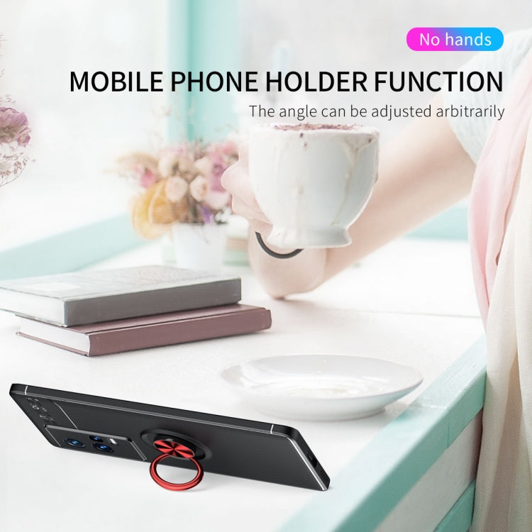 For vivo iQOO 8 Pro Metal Ring Holder 360 Degree Rotating TPU Case