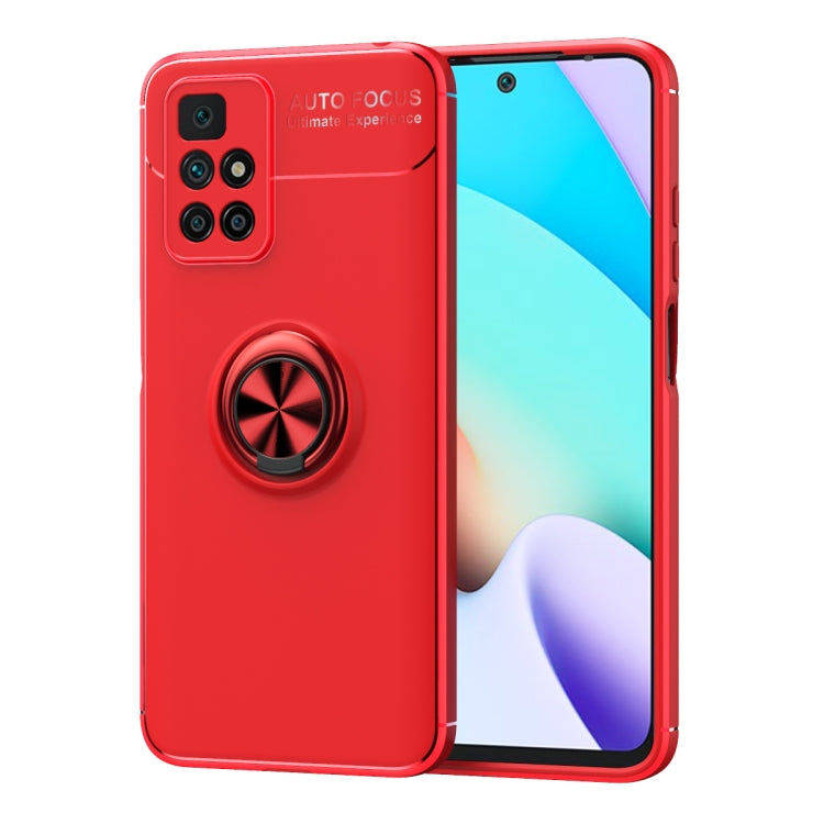 For Xiaomi Redmi 10 Metal Ring Holder 360 Degree Rotating TPU Case