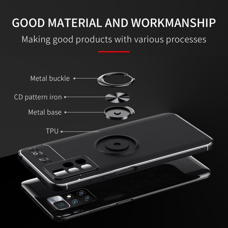 For Xiaomi Redmi 10 Metal Ring Holder 360 Degree Rotating TPU Case
