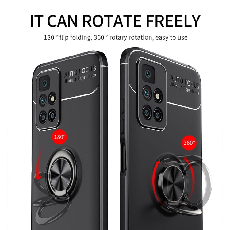 For Xiaomi Redmi 10 Metal Ring Holder 360 Degree Rotating TPU Case