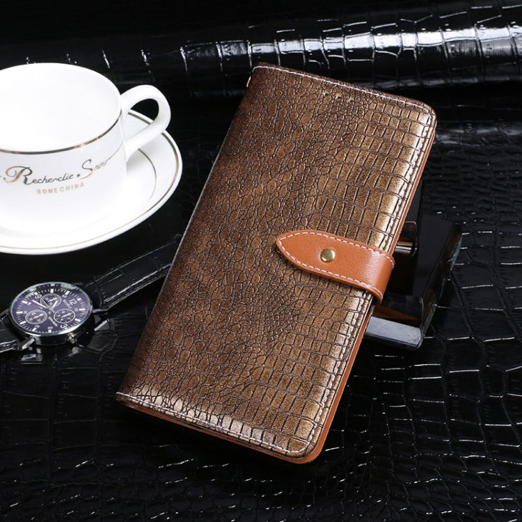 For Samsung Galaxy M32 5G idewei Crocodile Texture Horizontal Flip Leather Case with Holder & Card Slots & Wallet