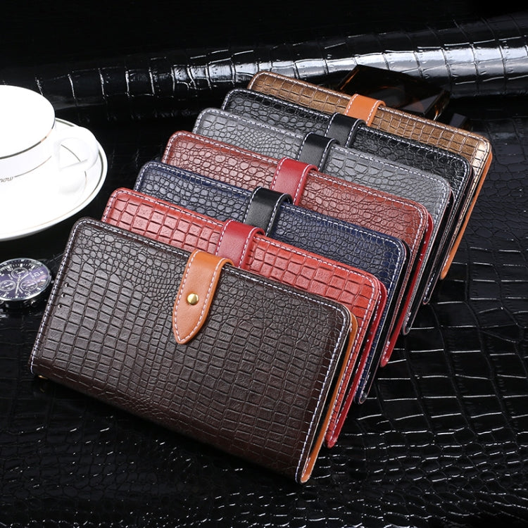 For Samsung Galaxy M32 5G idewei Crocodile Texture Horizontal Flip Leather Case with Holder & Card Slots & Wallet