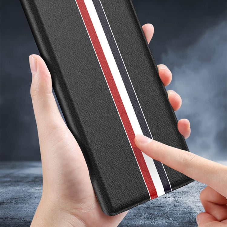 For Samsung Galaxy Z Fold3 5G Lychee Texture PU Card Slot Leather Case with Holder