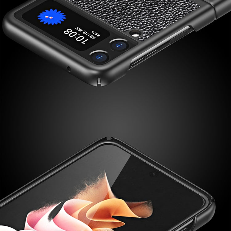 For Samsung Galaxy Z Flip3 5G Lychee Texture All Inclusive Shockproof Protective Case