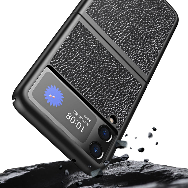 For Samsung Galaxy Z Flip3 5G Lychee Texture All Inclusive Shockproof Protective Case