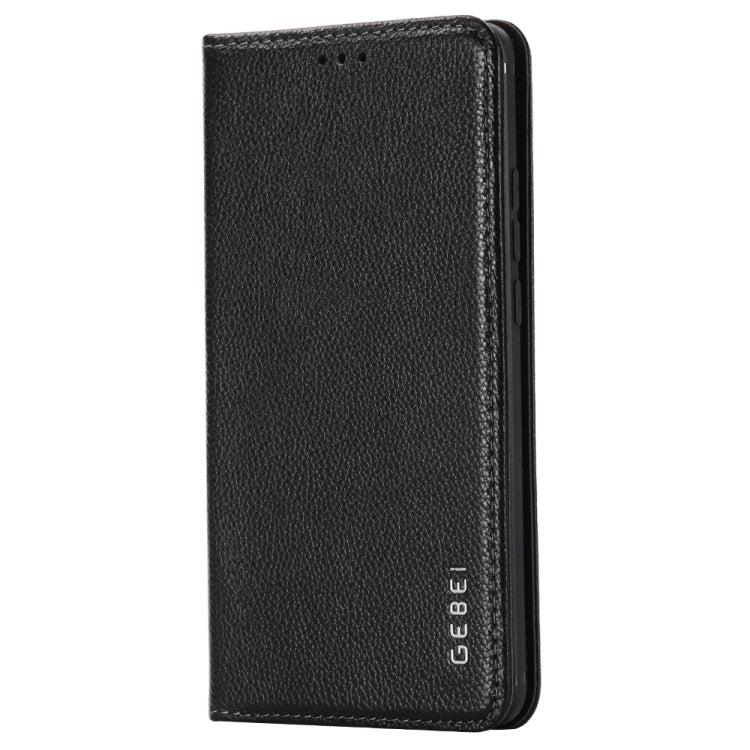 For Huawei Mate 10 GEBEI Top-grain Leather Horizontal Flip Protective Case with Holder & Card Slots
