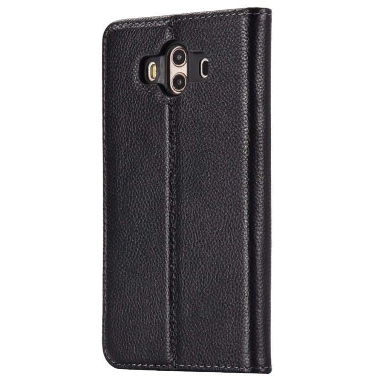 For Huawei Mate 10 GEBEI Top-grain Leather Horizontal Flip Protective Case with Holder & Card Slots