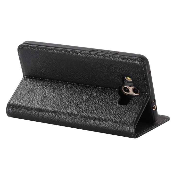 For Huawei Mate 10 GEBEI Top-grain Leather Horizontal Flip Protective Case with Holder & Card Slots