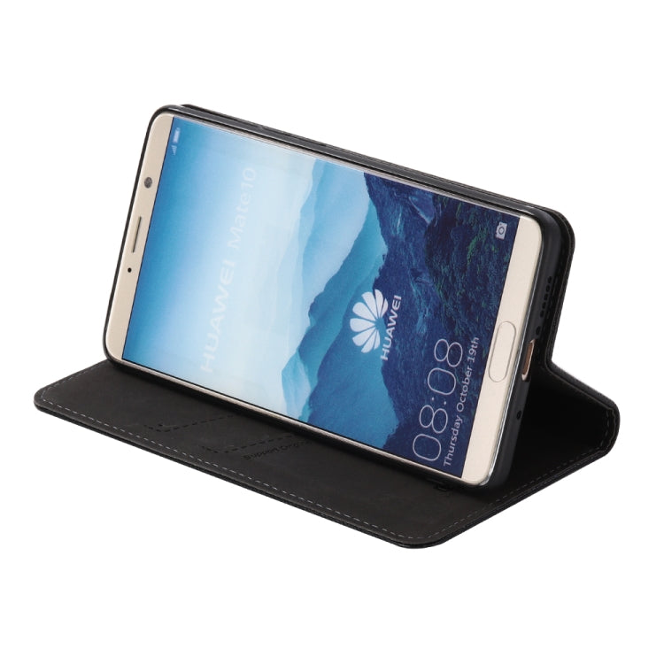 For Huawei Mate 10 GEBEI Top-grain Leather Horizontal Flip Protective Case with Holder & Card Slots