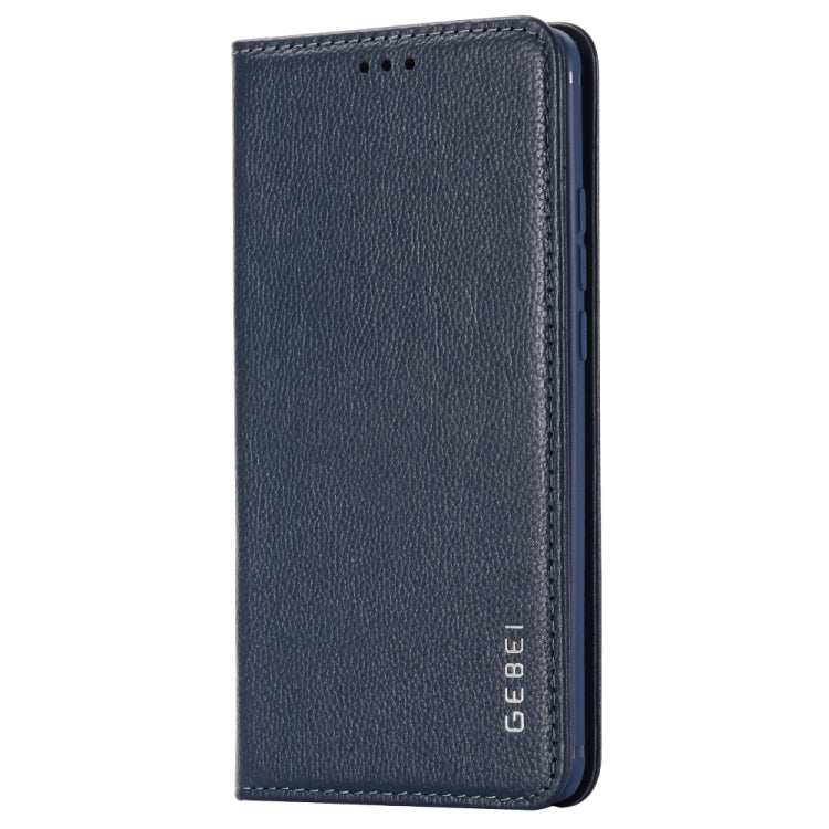 For Huawei Mate 10 GEBEI Top-grain Leather Horizontal Flip Protective Case with Holder & Card Slots