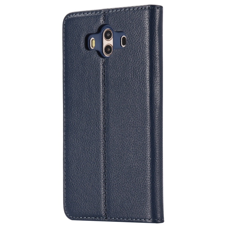 For Huawei Mate 10 GEBEI Top-grain Leather Horizontal Flip Protective Case with Holder & Card Slots