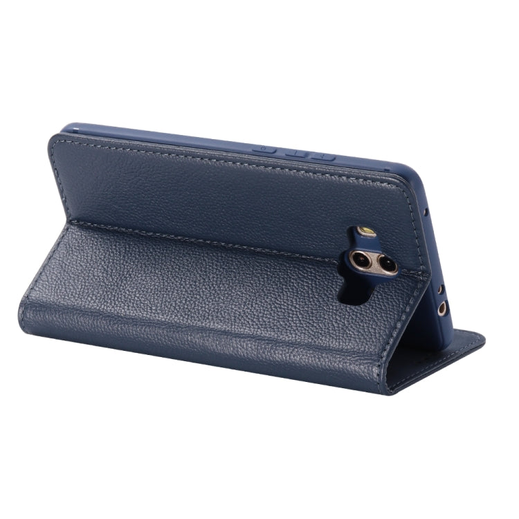 For Huawei Mate 10 GEBEI Top-grain Leather Horizontal Flip Protective Case with Holder & Card Slots
