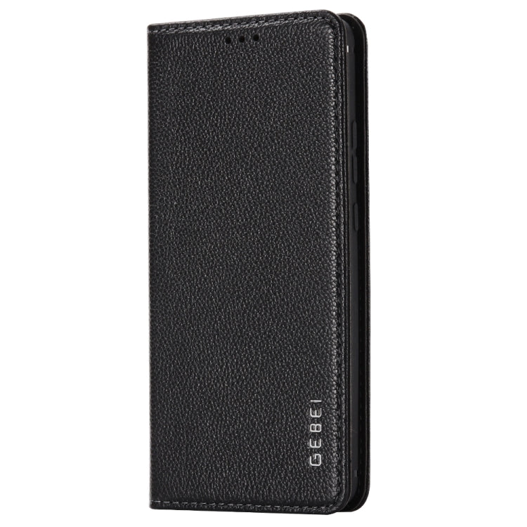 For Huawei Mate 10 Pro GEBEI Top-grain Leather Horizontal Flip Protective Case with Holder & Card Slots
