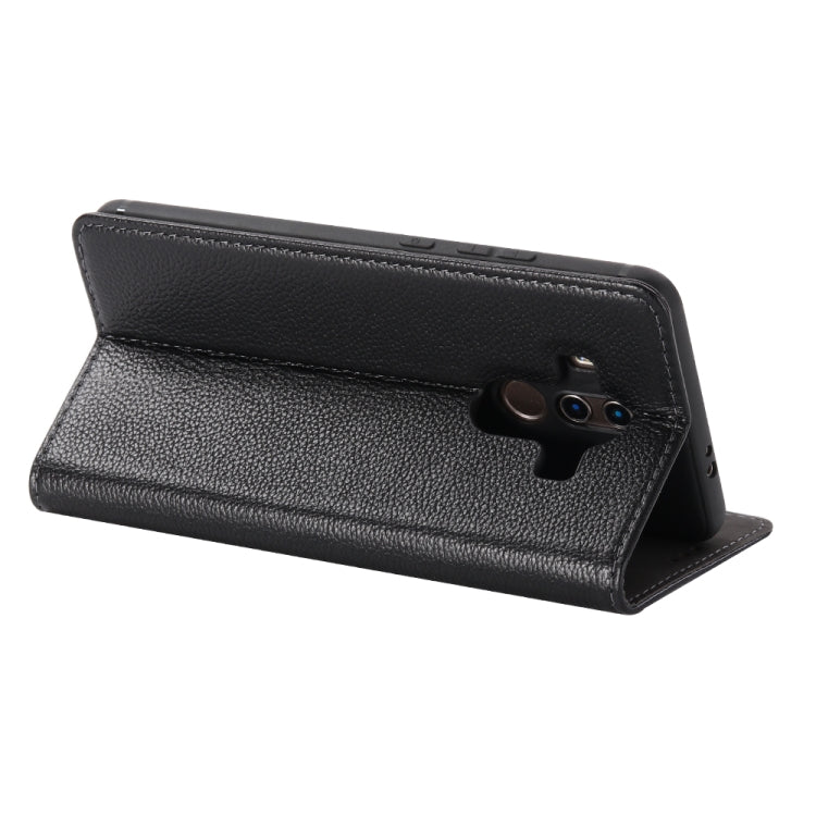 For Huawei Mate 10 Pro GEBEI Top-grain Leather Horizontal Flip Protective Case with Holder & Card Slots