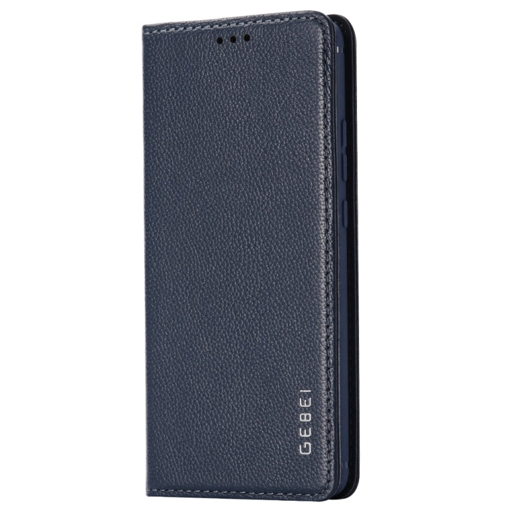 For Huawei Mate 10 Pro GEBEI Top-grain Leather Horizontal Flip Protective Case with Holder & Card Slots